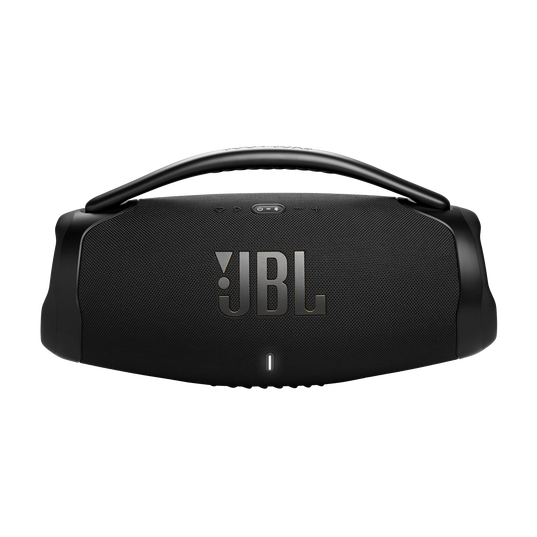 JBL Boombox 3 Wi-Fi - Black - Powerful Wi-Fi and Bluetooth portable speaker - Front