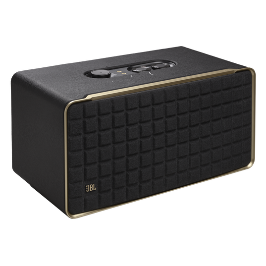 JBL Authentics 500 - Black - Hi-fidelity smart home speaker with Wi-Fi, Bluetooth and Voice Assistants with retro design. - Hero