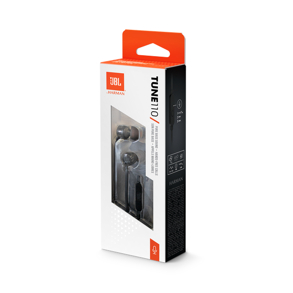 Audífonos in ear con micrófono JBL T110 cable plano, conector 3.5 mm,  control de música y llamadas, negro - Coolbox