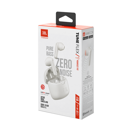 JBL Tune Flex - White - True wireless Noise Cancelling earbuds - Detailshot 10