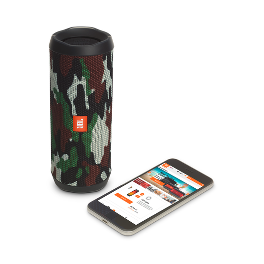 JBL Flip 4 Special Edition - Squad - A full-featured waterproof portable Bluetooth speaker with surprisingly powerful sound. - Detailshot 2