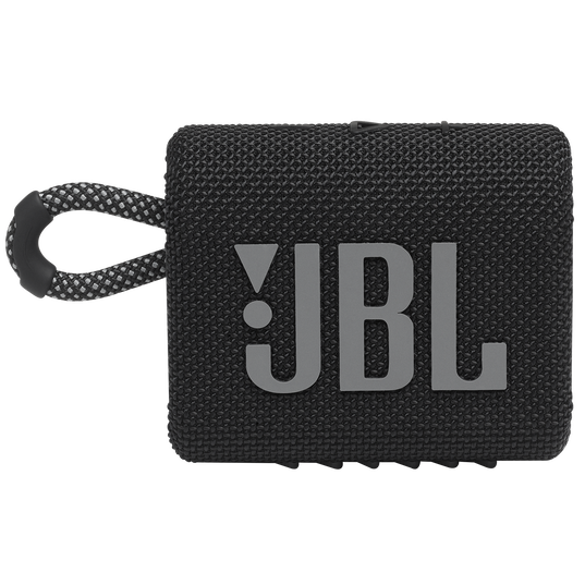 JBL Go 3 - Black - Portable Waterproof Speaker - Front