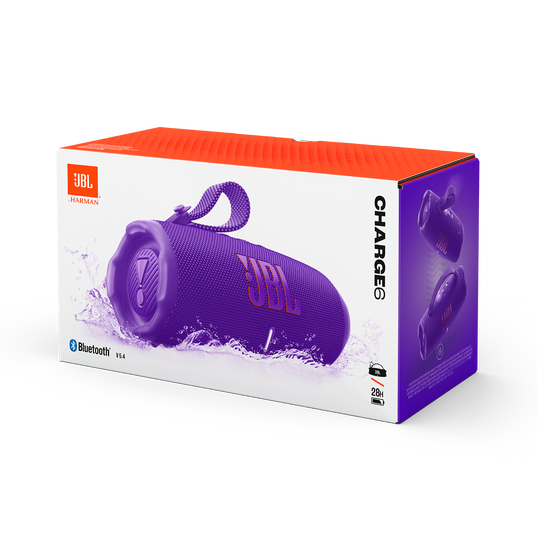 JBL Charge 6 - Purple - Portable waterproof and drop-proof Bluetooth speaker - Detailshot 4