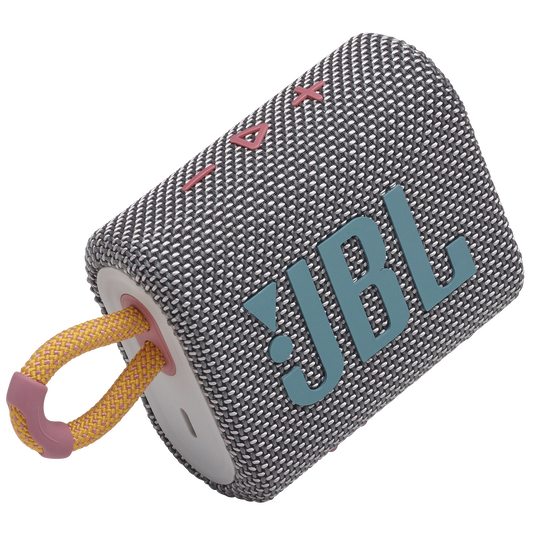 JBL Go 3 - Grey - Portable Waterproof Speaker - Detailshot 1