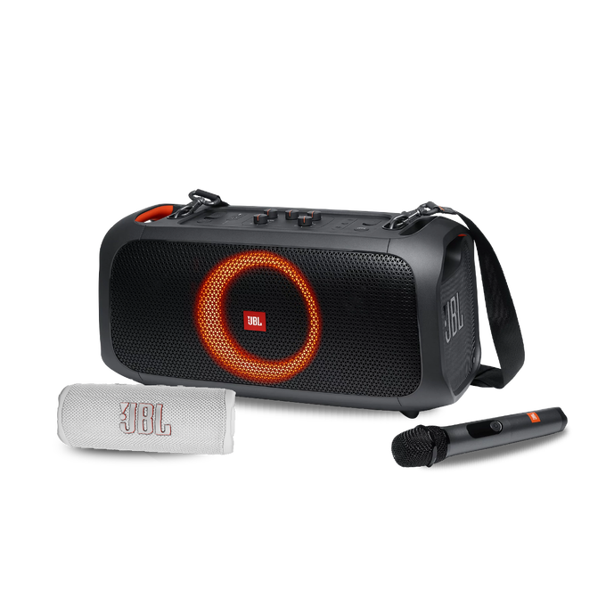 ¡COMBO ESPECIAL! Parlante de Fiesta Partybox On-The-Go + Parlante Bluetooth Flip 6 Teal