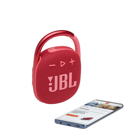 JBL Clip 4 - Red - Ultra-portable Waterproof Speaker - Detailshot 1