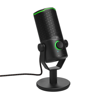 JBL Quantum Stream Studio - Chrome - Quad pattern premium USB microphone for streaming, recording and gaming - Hero Image of JBL Quantum Stream Studio