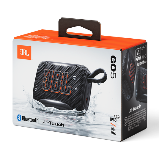 JBL Go 5 - Black - Ultra-portable waterproof and drop-proof speaker with JBL legendary sound and ambient edge lighting - Detailshot 9 image number null