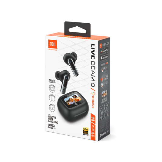 JBL Live Beam 3 - Black - True wireless noise-cancelling closed-stick earbuds - Detailshot 15 image number null