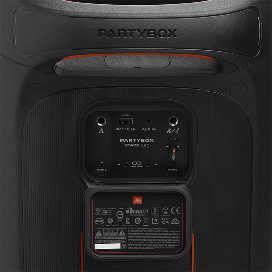 JBL PartyBox Stage 320 - Black - Portable party speaker with wheels - Detailshot 4 image number null