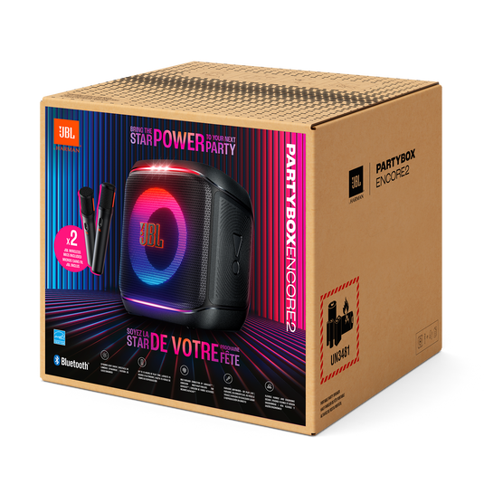 JBL PartyBox Encore 2 - Black - Portable party speaker with 2 mics - Detailshot 6 image number null