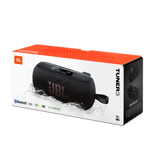 JBL Tuner 3 - Black - Portable DAB/DAB+/FM radio with Bluetooth - Detailshot 1 image number null