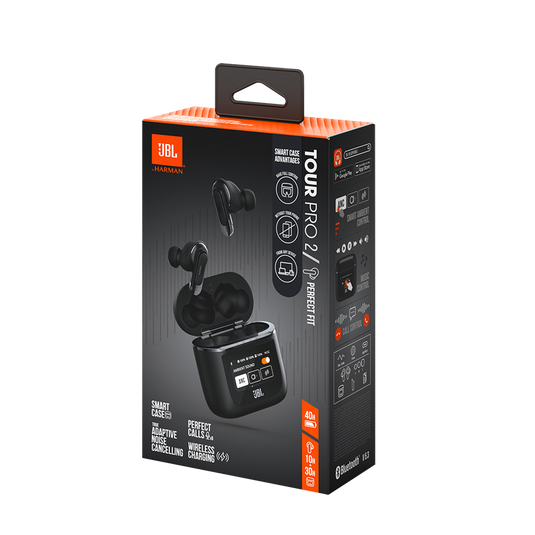 JBL Tour Pro 2 - Black - True wireless Noise Cancelling earbuds - Detailshot 10 image number null