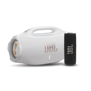 Image of Combo JBL Parlante Boombox 4 Blanco + Parlante Flip 7 Negro