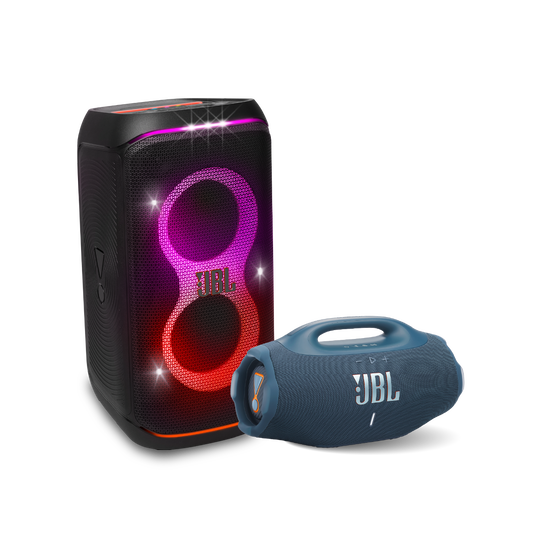 Combo JBL Parlante Boombox 4 Azul + Parlante Partybox Club 120 Negro image number null