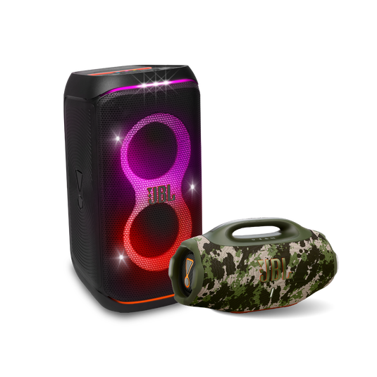 Combo JBL Parlante Boombox 4 Camuflado + Parlante Partybox Club 120 Negro image number null